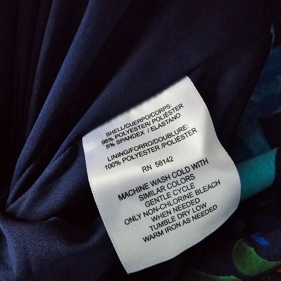 Maggy London IRISA Floral Twist Waist Draped Skirt Dress Size 6 - Picture 6 of 6